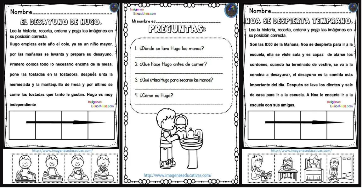 Lecturas comprensivas y secuencias temporales para trabajar en clase – Imagenes Educativas Lecturas comprensivas y secuencias temporales para trabajar en clase – Imagenes Educativas