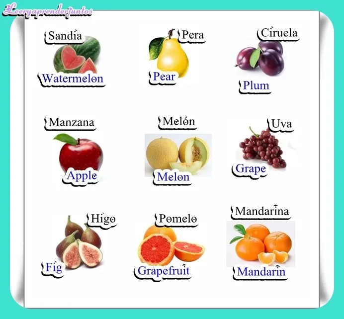 Leer y Aprender Juntos: Frutas en Ingles