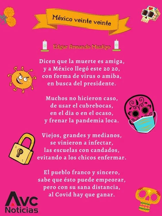Aquí puede leer las Calaveritas Literarias 2020 de la comunidad de Avc Noticias - AVC Noticias Aquí puede leer las Calaveritas Literarias 2020 de la comunidad de Avc Noticias - AVC Noticias