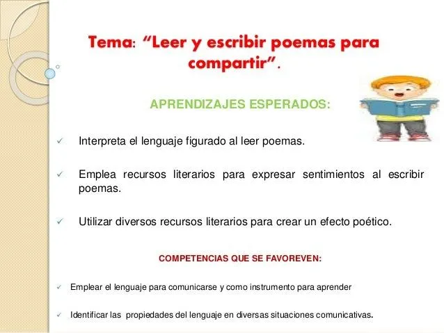 Leer y escribir poemas para compartir