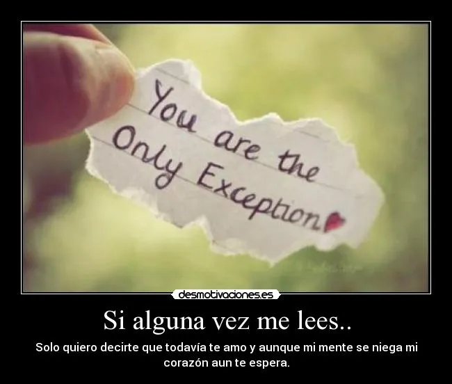 Si alguna vez me lees.. | Desmotivaciones