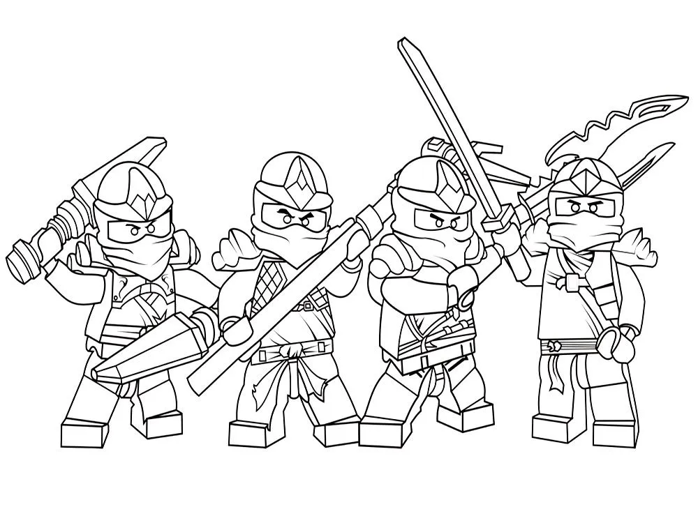 Lego Ninjago – descargar gratis dibujos para colorear.