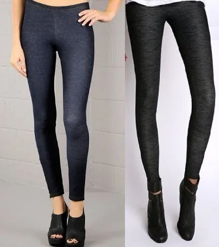 lenceria: Leggins Denim (tipo mezclilla)