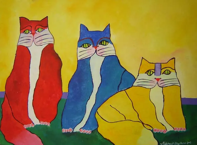 Lendo Poesia: Os gatos: Aldemir Martins