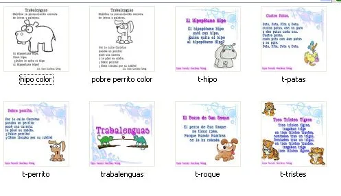 El Lenguaje de los Niños: Trabalenguas para Preescolar con dibujos. El Lenguaje de los Niños: Trabalenguas para Preescolar con dibujos.