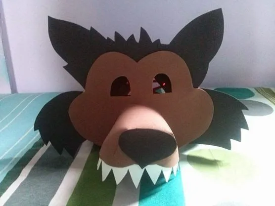 Lenny Artesanatos: Máscara do lobo mal