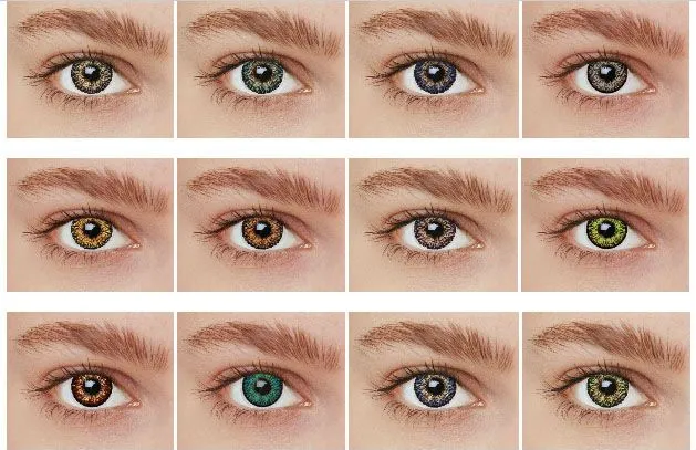 Lentes de contacto gris tricolor - Imagui