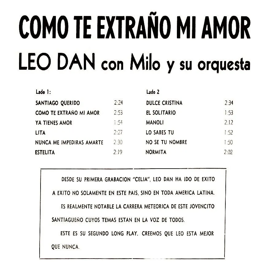 LEO DAN – Como Te Extraño Mi Amor LEO DAN – Como Te Extraño Mi Amor