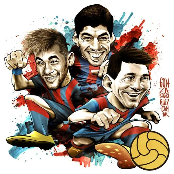 Leo Messi, Luis Suarez y Neymar Jr." por Gonza Rodriguez ... Leo Messi, Luis Suarez y Neymar Jr." por Gonza Rodriguez ...