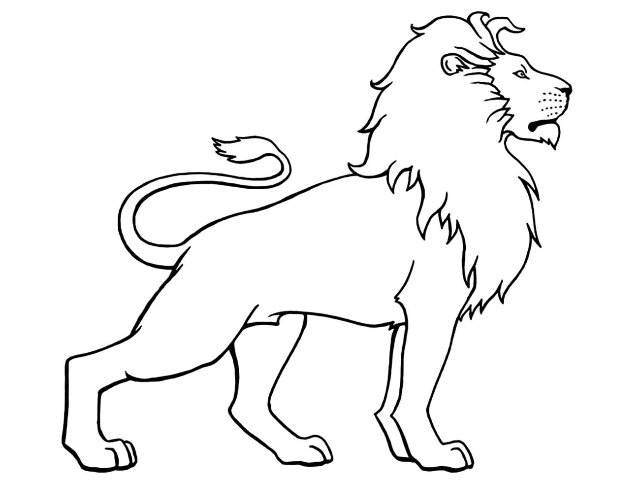 León debout - León - Just Color Niños : Dibujos para colorear para niños León debout - León - Just Color Niños : Dibujos para colorear para niños