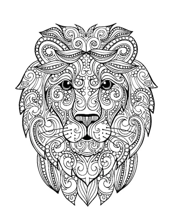 León Mandala Colorear Página Color Gato animales dibujar papel - Etsy México León Mandala Colorear Página Color Gato animales dibujar papel - Etsy México
