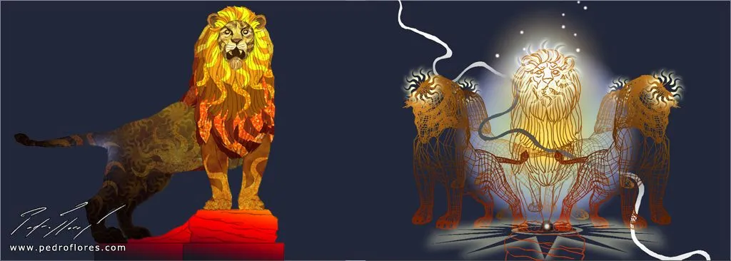 El león como símbolo pintado | Pedro Flores Web El león como símbolo pintado | Pedro Flores Web