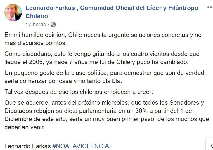 Leonardo Farkas alza la voz en medio de manifestaciones: Leonardo Farkas alza la voz en medio de manifestaciones: