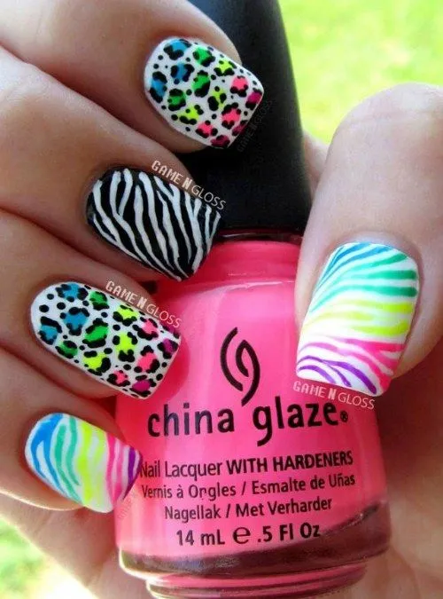 Los 10 diseños de Uñas color Neón más llamativas y coquetas ... Los 10 diseños de Uñas color Neón más llamativas y coquetas ...