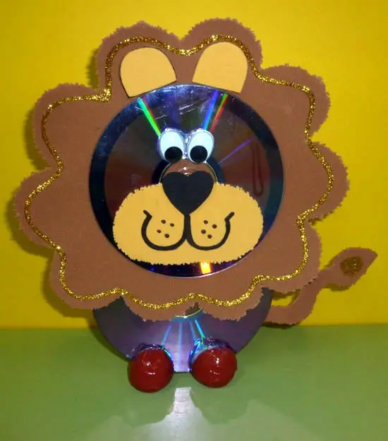 Leones con Cds - Manualidades Infantiles