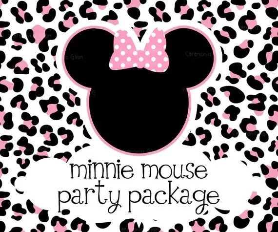 Leopardo de MINNIE MOUSE rosa un paquete de por ceremoniaGlam
