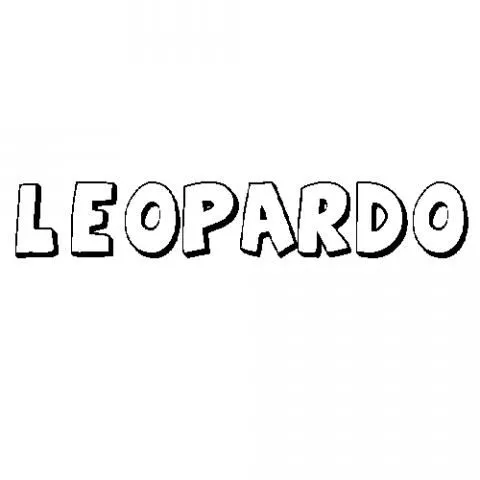 Imprimir dibujos para colorear : Leopardo