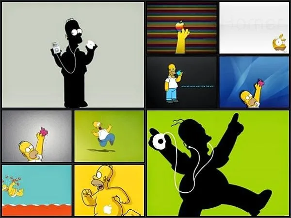 LeperoGeek: Fondos de pantalla de Homer Simpson y Apple para PC o Mac