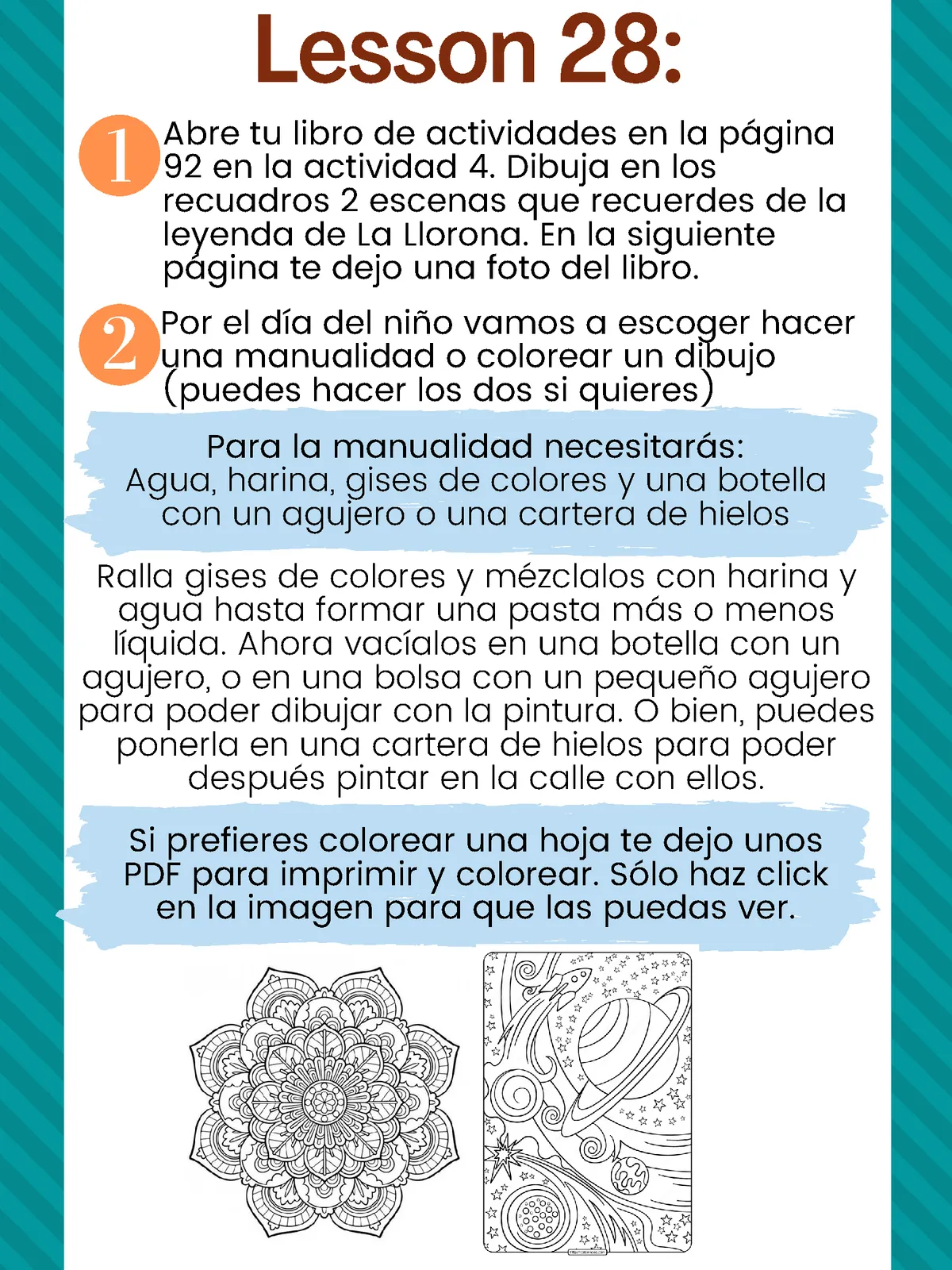 Lesson 28, 4th grade - Abre tu libro de actividades en la página 92 en la  actividad 4. Dibuja en los - Studocu