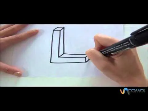 Cómo hacer la letra L en 3D - How to make the letter L in 3D - YouTube Cómo hacer la letra L en 3D - How to make the letter L in 3D - YouTube