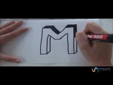 Cómo hacer la letra M en 3D - YouTube
