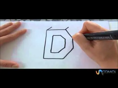 Cómo hacer la letra D en 3D - YouTube