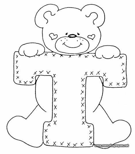 Letra s en osito para colorear - Imagui