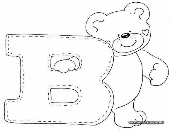 Patrones de letra con oso - Imagui