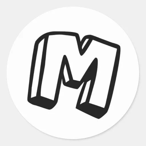Letra M Adesivos Em Formato Redondos de Zazzle. Letra M Adesivos Em Formato Redondos de Zazzle.