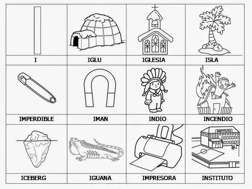 Cosas con la letra i - Animales y Cosas | Material para maestros ...