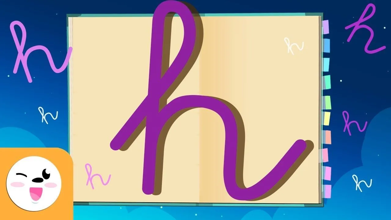 Letra H con caligrafía enlazada - El abecedario para niños - YouTube Letra H con caligrafía enlazada - El abecedario para niños - YouTube