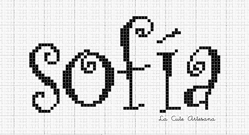 Letra curlz punto de cruz - Imagui