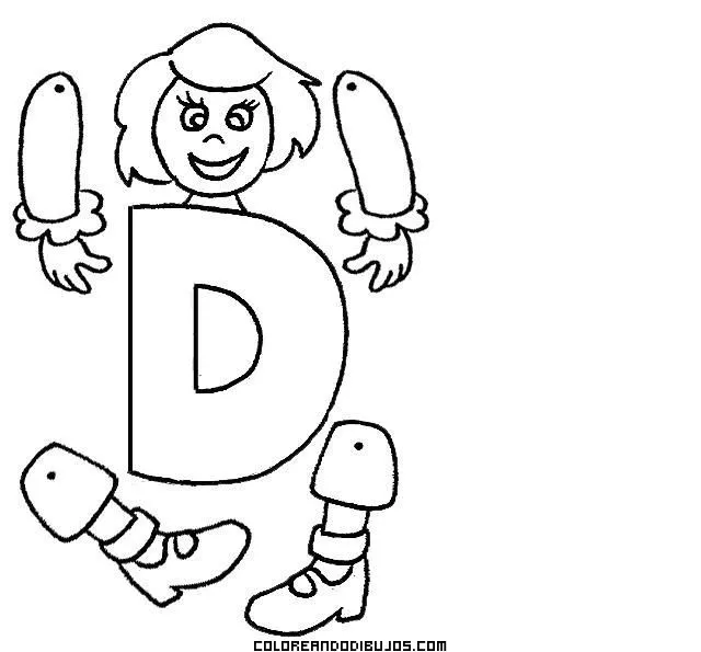 Letras para recortar y colorear - Imagui