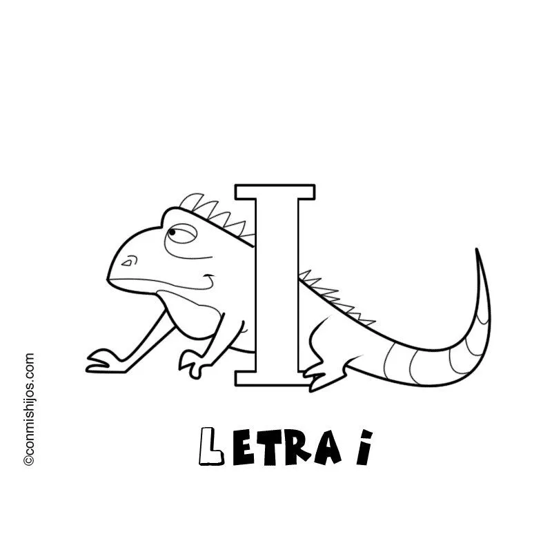 Letra I: Dibujos para colorear