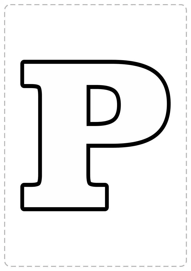 letra p para imprimir | Letras mayusculas para imprimir, Letras abecedario  para imprimir, Letras para imprimir