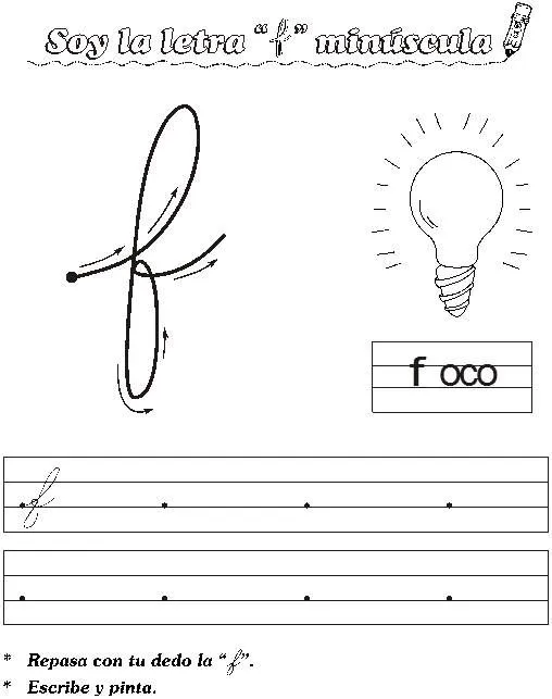 Letra F Minúscula ~ Maestras Jardineras