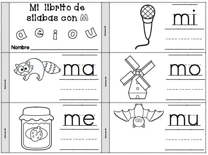 Letra Mm (ma, me, mi, mo, mu) BUNDLE | Syllable, Word Work and Words