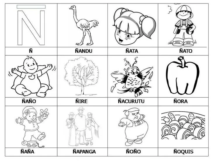 letra ñ | Letras y dibujos | Pinterest