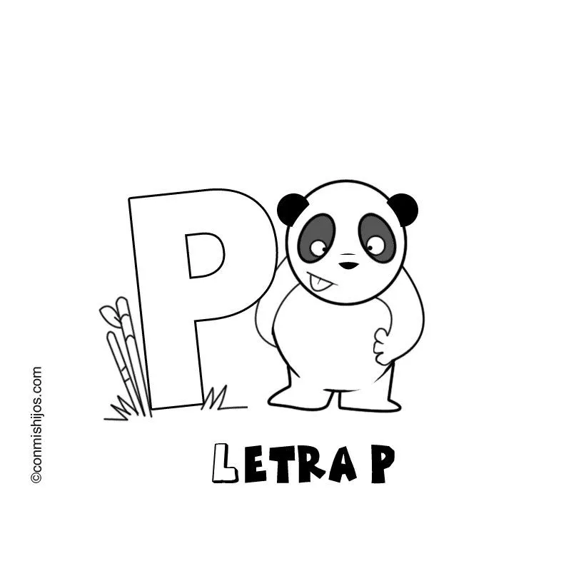 Letra P: Dibujos para colorear