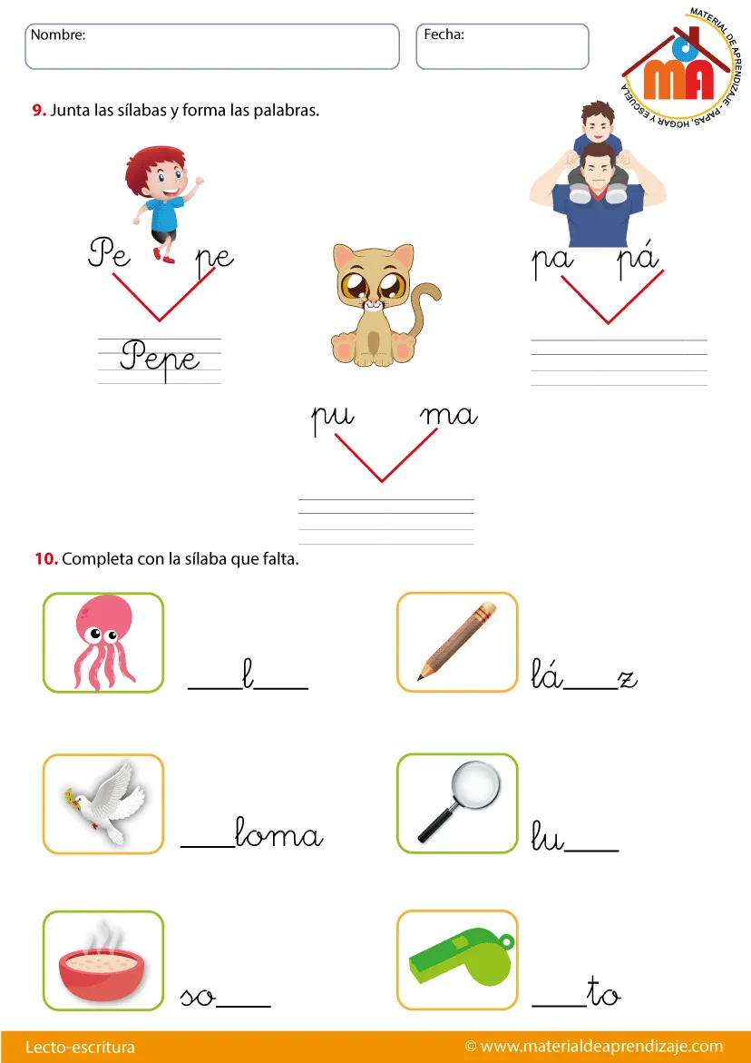 La letra P: Lecto-escritura - Material de Aprendizaje La letra P: Lecto-escritura - Material de Aprendizaje