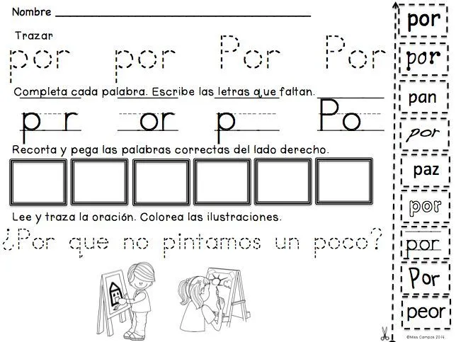 Letra Pp (pa, pe, pi, po, pu) BUNDLE