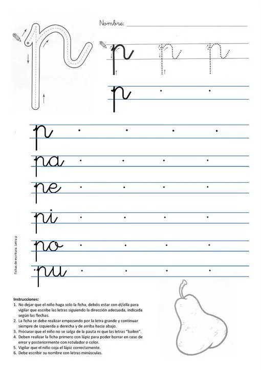 La letra P | Un rincón en casa