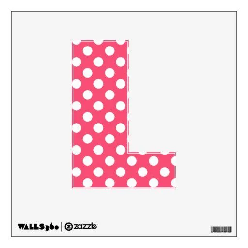 Letra rosada y blanca L etiqueta del lunar de la p | Zazzle Letra rosada y blanca L etiqueta del lunar de la p | Zazzle