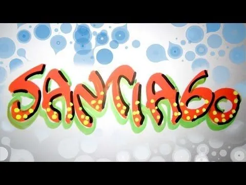 Letra timoteo nombre decorado Santiago - YouTube