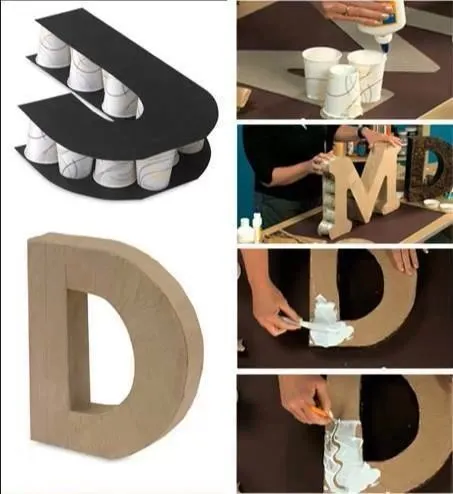 Cómo hacer letras en 3D. Tutorial. DIY | Letters, Ideas Para and ...
