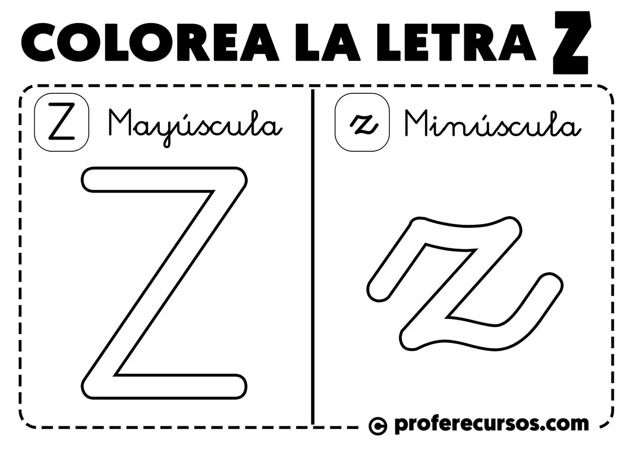 Letras del Abecedario para Colorear | Mayúsculas y Minúsculas