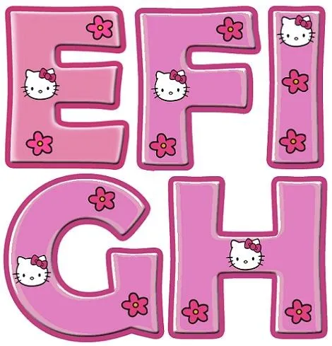 Abecedario para imprimir de Hello Kitty
