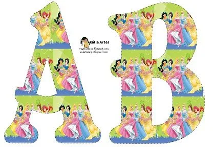 Letras abecedario de Princesas para imprimir y decorar | Princesas ...