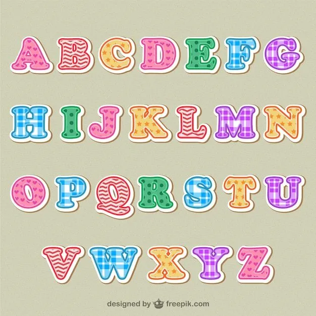 Letras del alfabeto de colores | Descargar Vectores gratis