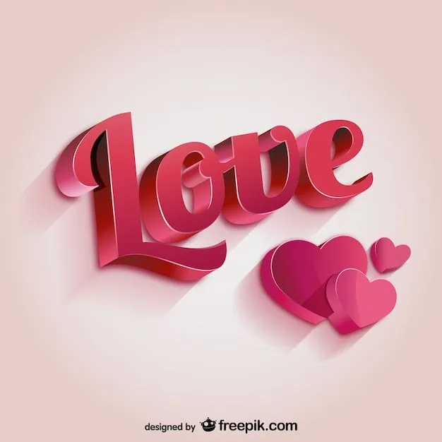 Letras de amor 3D | Descargar Vectores gratis Letras de amor 3D | Descargar Vectores gratis